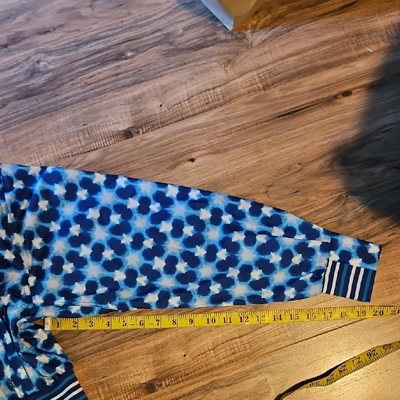 Free People Movement Top Seed Tennis Jacket Cropped Blue & White NWOT - Picture 12 of 14